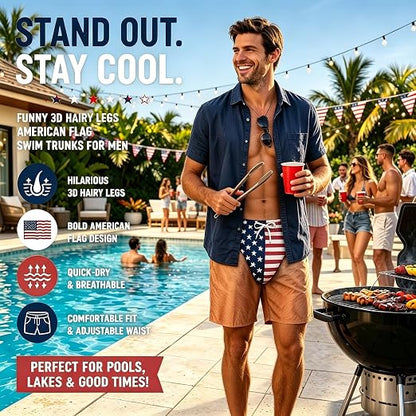 Patriot Cheeks Swim Trunks